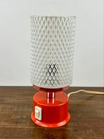 Vintage oranje lamp - bedlamp jaren 60 - 70, Ophalen of Verzenden, Zo goed als nieuw, Glas, Minder dan 50 cm