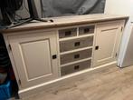 Houten kast met lades en deuren, Ophalen, 150 tot 200 cm, Zo goed als nieuw, Grey wash
