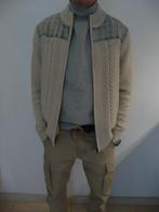 Mc Gregor vest jas lamswol wol ecru Noors kabel maat M, Ophalen of Verzenden, Zo goed als nieuw, Maat 52/54 (L), Blauw