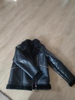 Karl Lagerfeld leren jas met faux fur (heel warm!), Karl Lagerfeld, Zwart, Ophalen of Verzenden, Zo goed als nieuw