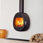 Scan vrijhangende designhaard model 66-1 wall, Huis en Inrichting, Kachels, Ophalen, Hangend, Hout, Nieuw