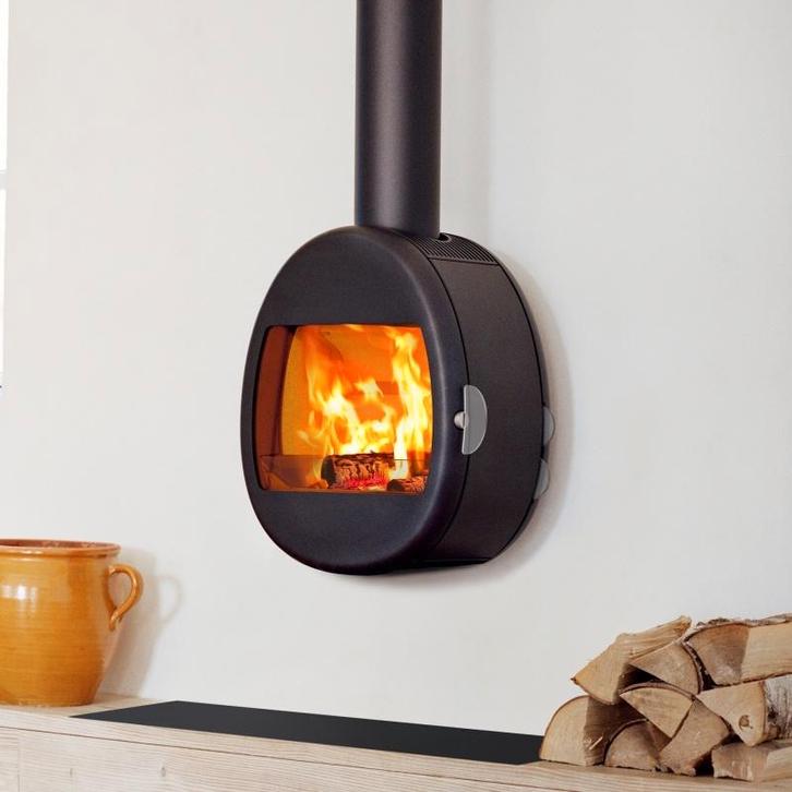 Scan vrijhangende designhaard model 66-1 wall, Huis en Inrichting, Kachels, Nieuw, Hangend, Houtkachel, Hout, Ophalen