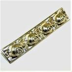 Romantische vintage broche 4 rozen 835 zilver (6764-2350), Ophalen, Zilver, Broche, Verguld