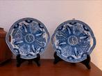 Antieke blauw-witte borden met handvatten, Antiek en Kunst, Ophalen of Verzenden