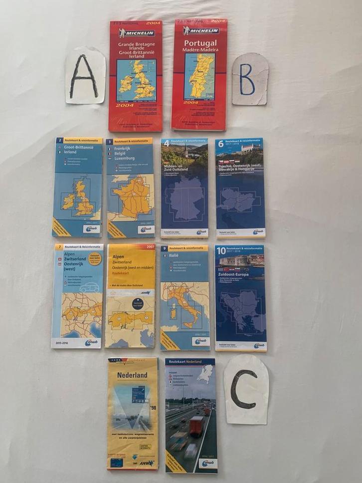 Diverse landkaarten, Boeken, Atlassen en Landkaarten, Nieuw, Landkaart, Europa Overig, 1800 tot 2000, Ophalen of Verzenden