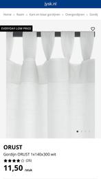 Jysk 2 lange gordijnen Orust, Huis en Inrichting, Ophalen, 100 tot 150 cm, 200 cm of meer, Wit