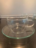 Cappuccino kopjes en schoteltjes van glas, Ophalen, Overige stijlen, Kop(pen) en/of Schotel(s), Glas