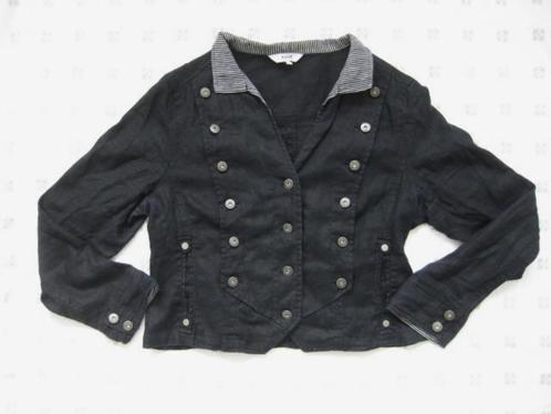 Anna van Toor jasje, zwart met gestreepte kraag, maat 42, Kleding | Dames, Jasjes, Kostuums en Pakken, Zo goed als nieuw, Jasje