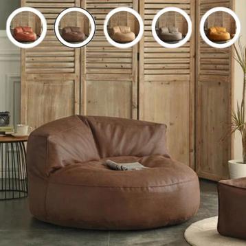 Zitzak poef fauteuil bruin stoel loveseat beanbag beschikbaar voor biedingen