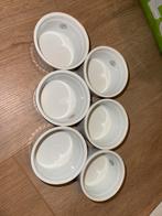 Food For Fun Schaaltjes Bakjes Wit Steen - 6 Stuks, Ophalen of Verzenden, Overige stijlen, Schaal of Schalen