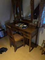 Kaptafel antiek met spiegel – Amsterdamse stijl – incl stoel, Ophalen