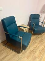 Twee Vintage Fauteuils, Huis en Inrichting, Fauteuils, Ophalen, Gebruikt, 75 tot 100 cm, Metaal