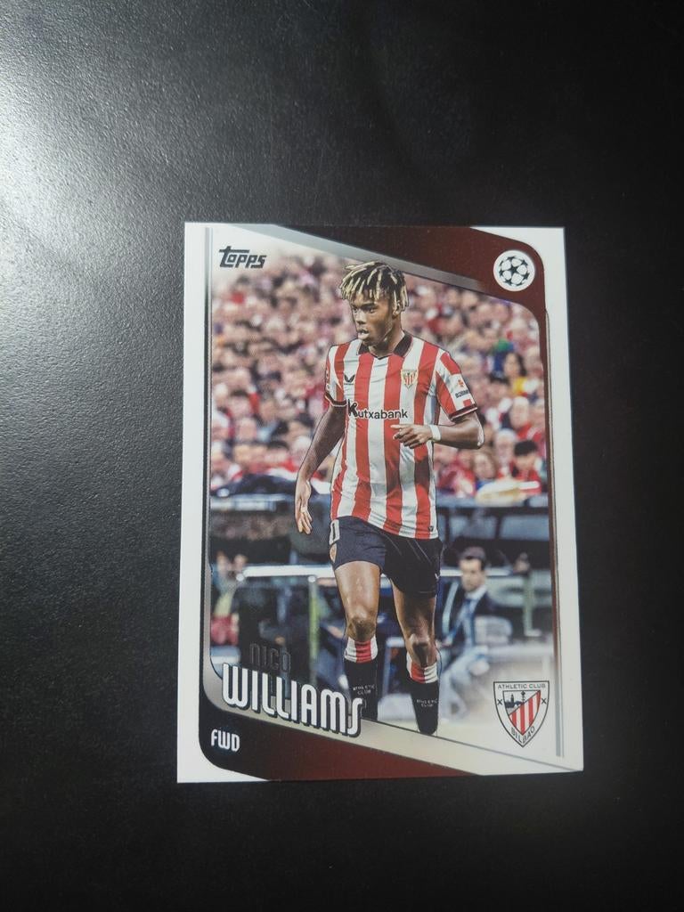 Nico williams (athletic bilbao) topps, Ophalen of Verzenden, Nieuw, Buitenlandse clubs, Spelerskaart
