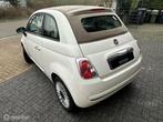 Fiat 500 1.2 Lounge, cabrio, Lmv, apk 09-2026, Auto's, Fiat, Euro 5, Stof, Gebruikt, Cabriolet