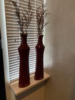 2 vasen flessen PTMD bordeau rood, Huis en Inrichting, Ophalen of Verzenden, Zo goed als nieuw