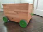 Ikea Flisat houten speelgoedbak op wielen, Nieuw, Ophalen, Duw- of Trekspeelgoed