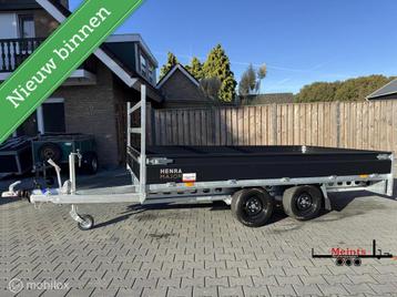NIEUWE Henra plateauwagen Black label 350x185 2700KG + Slede beschikbaar voor biedingen