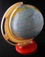 Vintage blikken wereldbol/globe, Huis en Inrichting, Woonaccessoires | Wereldbollen, Ophalen of Verzenden, Gebruikt
