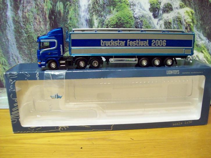 Lion Toys - Scania R 500 - Truckstar Festival 2006 -       4, Hobby en Vrije tijd, Modelauto's | 1:50, Zo goed als nieuw, Bus of Vrachtwagen