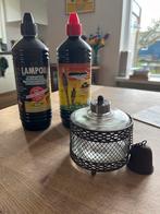 Oliebrander + Lampolie & Fakkelolie, Tuin en Terras, Fakkels, Ophalen, Gebruikt