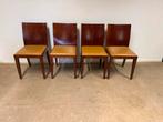 4x Arco Flex stoelen kersenhout., Huis en Inrichting, Stoelen, Gebruikt, Bruin, Ophalen of Verzenden, Vier