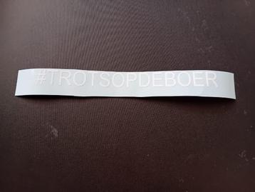 #trotsopdeboer vinyl sticker beschikbaar voor biedingen