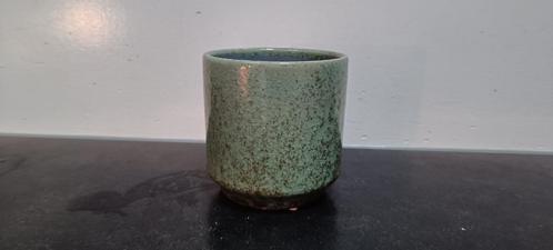 aardewerken geglazuurde bloempot, Tuin en Terras, Bloempotten, Gebruikt, Aardewerk, Minder dan 40 cm, Minder dan 25 cm, Rond, Ophalen of Verzenden