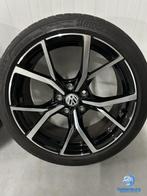 VW Golf 8 GTI GTD R 5H Estoril look 18 inch zwarte velgen 5x, 18 inch, Gebruikt, -, -