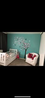 Wit kinderbed met lades, Ophalen, Gebruikt, 70 tot 85 cm, Minder dan 140 cm