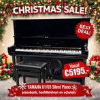Christmas Piano Sale Yamaha U1/U3 occ. silent piano's, Gebruikt, Verzenden, Zwart, Piano