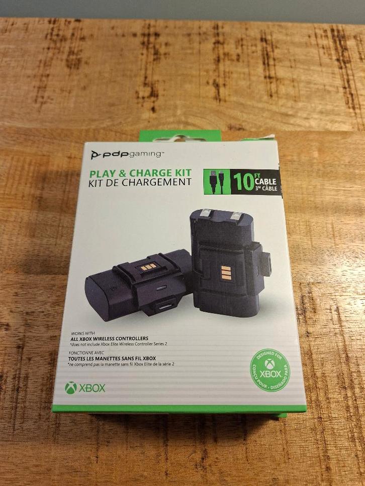 Play & Charge Kit voor draadloze X-Box controllers, Spelcomputers en Games, Spelcomputers | Xbox | Accessoires, Gebruikt, Xbox Original