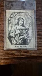 Antiek Devotieprentje Santje Sint Apollania 18e 19e eeuw, Ophalen of Verzenden