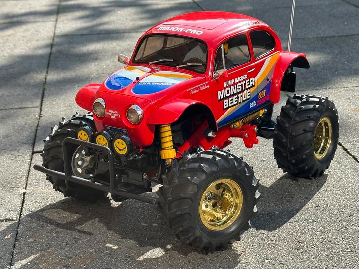 Tamiya VW Monster Beetle 1/10 (Red-Pearl Clearcoat) NIEUW!, Hobby en Vrije tijd, Modelbouw | Radiografisch | Auto's, Nieuw, Auto offroad