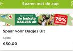 9 x Plus Dagje uit voucher tot wel 70% korting.Per stuk., Verzamelen, Supermarktacties, Plus, Ophalen