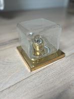 Vintage Glashutte limburg messing plafondlamp, Ophalen, Zo goed als nieuw
