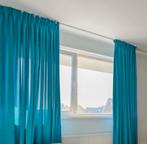 Turquoise Gordijnen 220 lang en 2x 170 breed, Gebruikt, 150 tot 200 cm, Ophalen of Verzenden, Modern