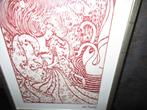 JAN TOOROP (1858-1928) VROUW MET VLINDER EN TWEE ZWANEN 1894, Antiek en Kunst, Kunst | Litho's en Zeefdrukken, Ophalen of Verzenden