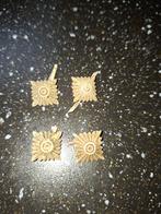 Ww2 wo2 Duitse bodemvondst 4x onderofficier sterren emblemen, Ophalen of Verzenden, Duitsland, Embleem of Badge