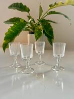 4 of meer vintage borrelglas Cristal d Arques Louvre 46 ml, Ophalen of Verzenden, Zo goed als nieuw, Borrel- of Shotglas
