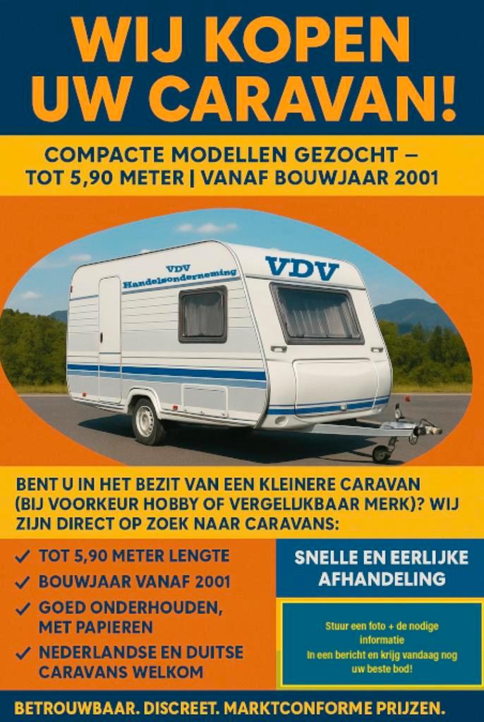 UW CARAVAN VERKOPEN binnen 1 dag een prijs! CARAVAN INKOOP, Caravans en Kamperen, Caravan accessoires, Ophalen