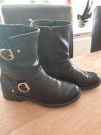 Zwarte enkellaarsjes met gouden details maat 38, Zwart, Lage of Enkellaarzen, Ophalen of Verzenden, Onbekend