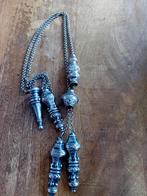 Breipen doppen ketting zilver, Ophalen of Verzenden, Zilver, Ketting