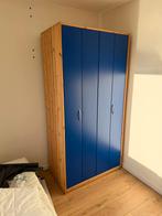 Blauwe houten kledingkast met 4 deuren van Lifetime, Huis en Inrichting, Ophalen, Met deur(en), Gebruikt, 100 tot 150 cm