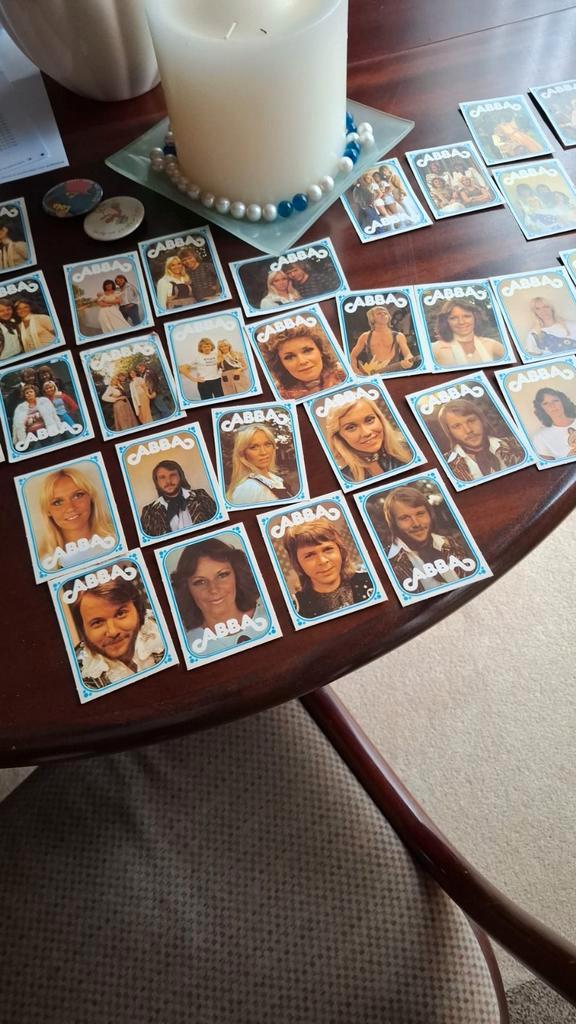 ABBA verzamel kaartjes 52 stuks, Hobby en Vrije tijd, Stickers en Plaatjes, Zo goed als nieuw, Ophalen of Verzenden