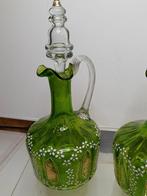 Antiek glazen Boheems wijn karaffen  / pa, Antiek en Kunst, Ophalen of Verzenden