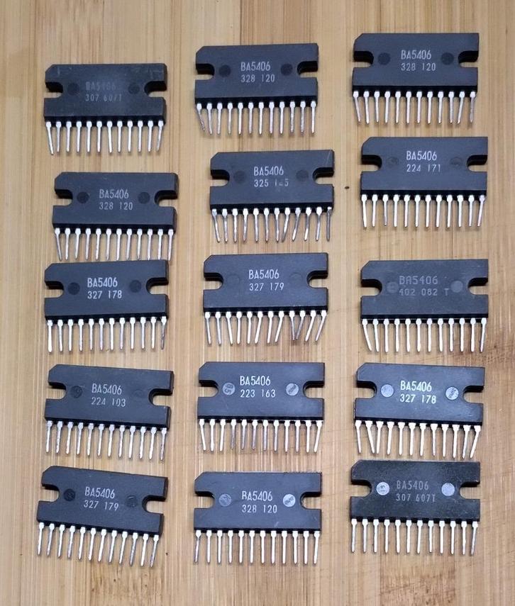 Laag frequent eindtrap BA5406 tbv 3W stereoversterker 15st, Hobby en Vrije tijd, Elektronica-componenten, Gebruikt, Ophalen of Verzenden