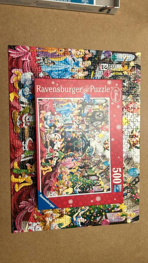 Disney kerst trein 500 stukjes, Hobby en Vrije tijd, Denksport en Puzzels, Zo goed als nieuw, Ophalen of Verzenden