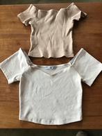 2 topjes - Stradivarius / NA-KD - S, Beige, Ophalen of Verzenden, Zo goed als nieuw, Maat 36 (S)