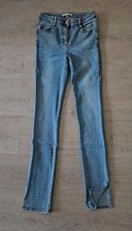 Spijker jeans denim broek met splitjes beneden maat 36, Ophalen, Zo goed als nieuw, Blauw, W28 - W29 (confectie 36)
