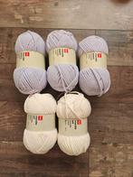 Hema Chenille Garen - 3x Paars, 2x Wit - Nieuw, Hobby en Vrije tijd, Breien en Haken, Ophalen of Verzenden, Nieuw, Breien of Haken